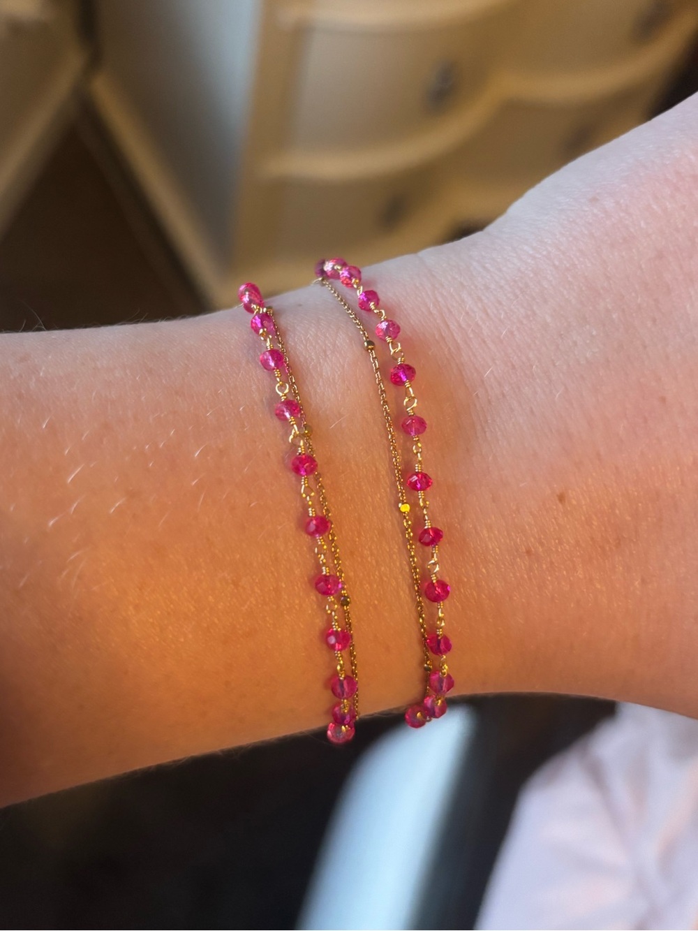 Beaded matching set bracelets